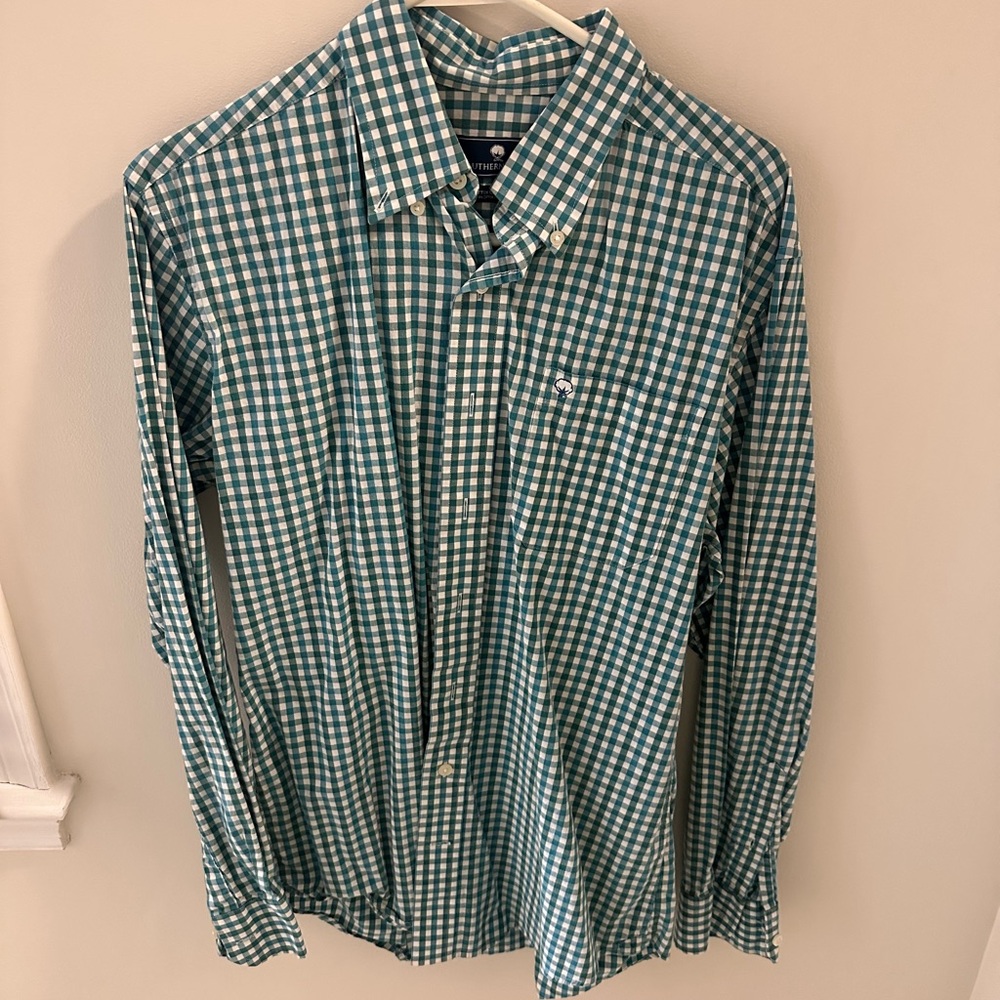 The Southern Shirt Company Teal Checkered Button Down